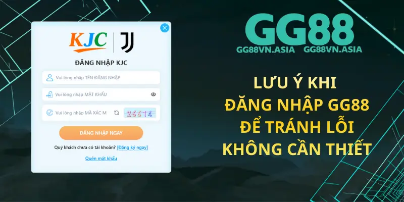Lưu Ý Khi Đăng Nhập GG88 Để Tránh Lỗi Không Cần Thiết